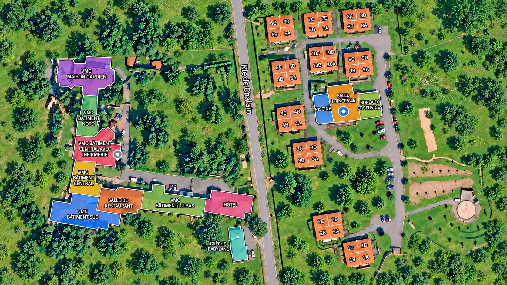 Plan du site Le Village du Matin Calme